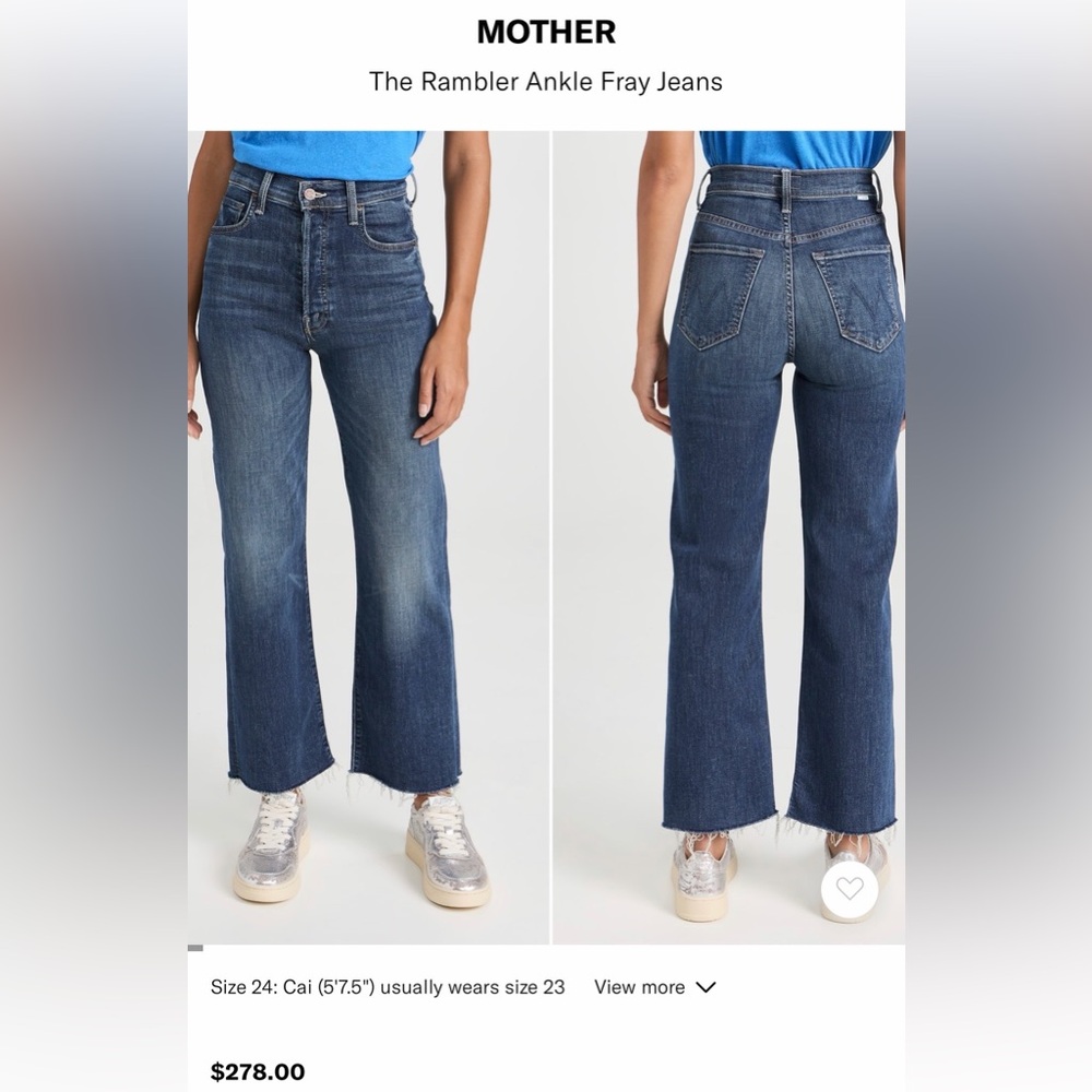 MOTHER the rambler Ankle fray color on duty